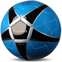 Мяч футбольный №5 INDIGO SCORPION тренировочный (PU, PVC 1.1 мм) D04 Сине-черный